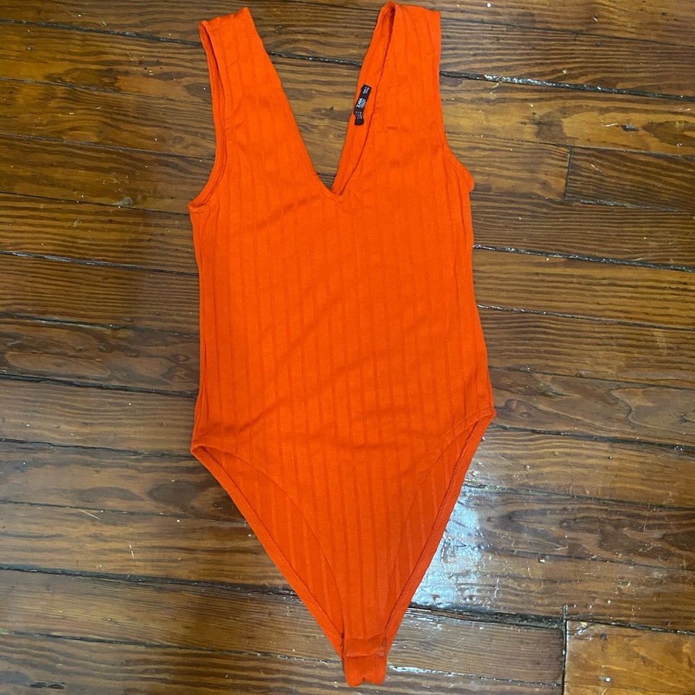 Red-Orange Tight Bodysuit